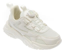 DEERWAY Pantofi sport DEERWAY albi, 2313, din material textil si piele ecologica 34