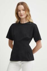 Sisley t-shirt női, fekete - fekete M - answear - 15 990 Ft