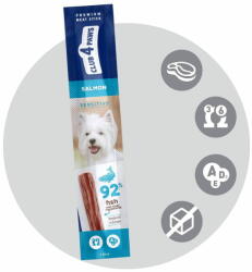 Club4Paws Premium kutya csemege érzékeny emésztőrendszerű kutyáknak 92% lazac 10db