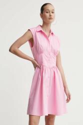 HUGO BOSS pamut ruha rózsaszín, mini, harang alakú, 50512904 - rózsaszín 38