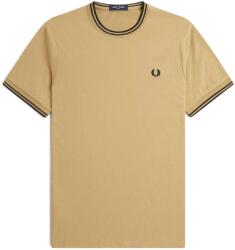 FRED PERRY T-Shirt M1588-Q124 u88 warm stone/black/black (M1588-Q124 u88 warm stone/black/black)