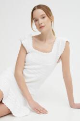 Pepe Jeans pamut ruha GESA DRESS fehér, mini, egyenes, PL953524 - fehér L