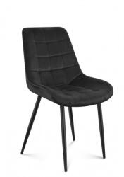 Mark Adler London kényelmes irodai szék, ebédlő szék étkezőszék 3.0 Bársony, Fekete (Prince-30-Black)
