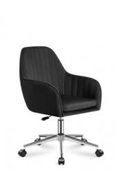 Mark Adler Modern irodai szék puha szivaccsal, kényelmes szék 5.2, bársony, fekete (Future-52-Black)