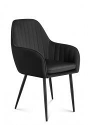 Mark Adler Modern ebédlő szék étkezőszék irodai szék puha szivaccsal, kényelmes szék 6.0, Fekete (Prince-60-Black)