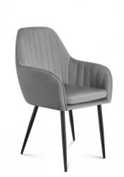 Mark Adler Modern ebédlő szék étkezőszék irodai szék puha szivaccsal, kényelmes szék 6.0, Szürke (Prince-60-Grey)