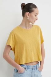 Superdry t-shirt női, sárga - sárga XS - answear - 11 990 Ft
