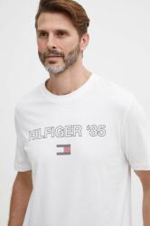 Tommy Hilfiger pamut póló fehér, férfi, nyomott mintás, MW0MW34427 - fehér XL