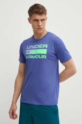 Under Armour t-shirt fekete, férfi, nyomott mintás - lila XL
