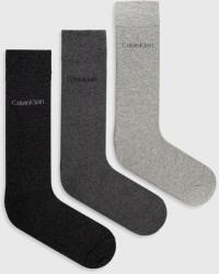 Calvin Klein zokni 3 pár szürke, férfi, 701226674 - szürke Univerzális méret