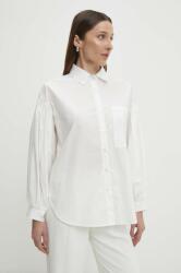 ANSWEAR pamut ing női, galléros, fehér, relaxed - fehér S/M - answear - 24 990 Ft