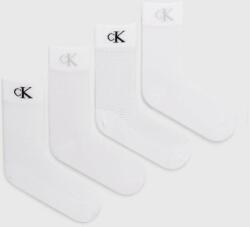 Calvin Klein Jeans zokni 4 pár fehér, női, 701229687 - fehér Univerzális méret