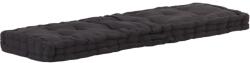 vidaXL Pernă podea canapea din paleți, negru, 120 x 40 x 7 cm, bumbac (48673) - comfy