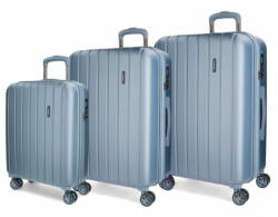  Jada Toys MOVOM Wood Steel Blue, Sada luxusných ABS cestovných kufrov, 75cm/65cm/55cm, 5319463