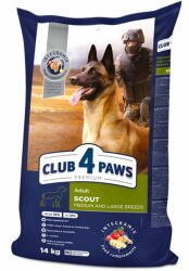  Club4Paws Premium SCOUT 14kg szárazeledel dolgozó, nagytestű, közepes fajtájú kutyák számára