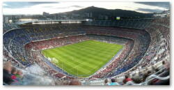 Wallmuralia. hu Üvegkép falra Barcelona stadion 100x50 cm 2 fogantyú