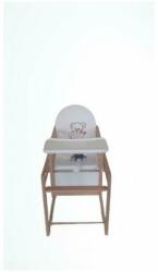  Scaun de masa din lemn de Fag multifunctional cu tavita din plastic MyKids Wiktoria HEART (86852) - babyneeds Scaun de masa bebelusi