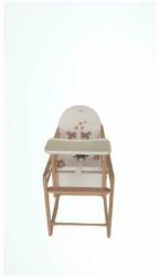 Scaun de masa din lemn de Fag multifunctional cu tavita din plastic MyKids Wiktoria BEARS 2 (86851) - babyneeds