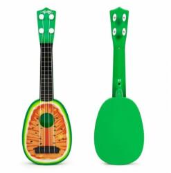 ECOTOYS Chitara ukulele pentru copii cu 4 corzi Ecotoys MJ030 - Pepene (EDIMJ030MELON) - babyneeds Instrument muzical de jucarie