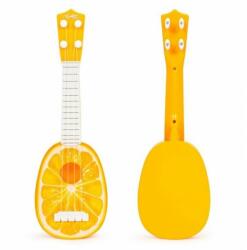 ECOTOYS Chitara ukulele pentru copii cu 4 corzi Ecotoys MJ030 - Portocala (EDIMJ030ORANGE) - babyneeds