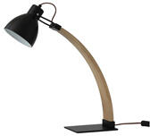 NEDES Skandináv stílusú asztali lámpa, fém búrával (E27) kőris (WRE161)