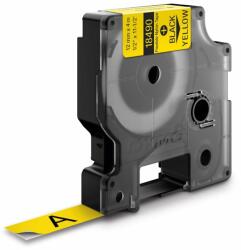 DYMO Banda flexibila DYMO Rhino ID1 12 mm negru pe galben pentru cabluri, avertizari, telecomunicatii si identificare profesionala 18490 (18490)