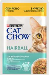 PURINA CAT CHOW HAIRBALL, Pui si Fasole verde, hrana umeda pentru pisici 1x 85g