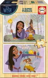 Educa Puzzle din lemn pentru copii Educa din 2 x 50 de piese - Dorință (EDU19739) Puzzle