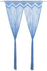vidaXL kék makramé pamutfüggöny 140 x 240 cm (323986)