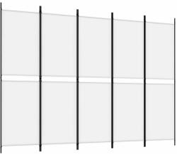 vidaXL fehér 5 paneles paraván 250x180 cm szövet 350218