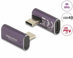 Delock Adaptor USB 4 type C 8K60Hz/240W unghi 90 grade stanga/dreapta T-M, Delock 60288 (60288)