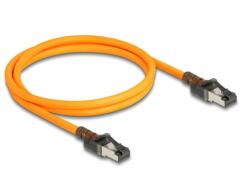Delock Cablu de retea RJ45 Cat. 6A S/FTP T-T cu port finder Self Tracing USB-C 1m Orange, Delock 80405 (80405)