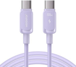 JOYROOM USB-C - USB-C A14 Kábel - 1.2m 5A 100W - Lila (S-CC100A141P)