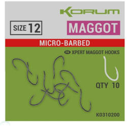 Korum XPERT MAGGOT BARBED HOOKS - SIZE 12 (K0310200)