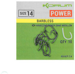 Korum XPERT POWER BARBLESS HOOKS - SIZE 14 (KHXP-14)