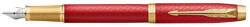 Parker Royal Im Premium Töltőtoll Piros Cizellált Arany Klipsz 2143650 (7040305009)
