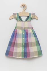Gap gyerek vászonruha mini, harang alakú - többszínű 74/80 - answear - 8 985 Ft