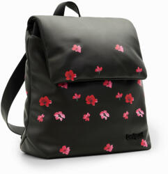 Desigual fedeles kis hátizsák festett virágok fekete