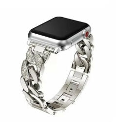 Apple Watch csillagfény strasszköves csavart fém szíj 38/40/41/42 (series10)mm