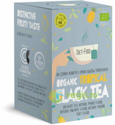 Diet Food Ceai Negru cu Arome Tropicale Ecologic/Bio 20dz