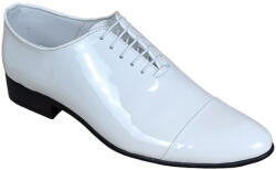 Rovi Design OFERTA marimea 41 Pantofi barbati eleganti, din piele naturala lac, alb -LMOD1ALAC - ciucaleti