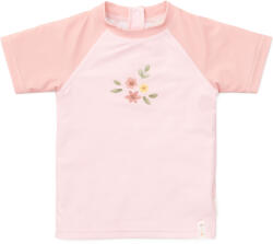 Little Dutch Tricou cu protectie UV 50+ - Flower Pink - Little Dutch