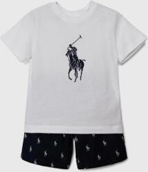 Ralph Lauren gyerek pamut pizsama sötétkék, mintás - sötétkék 117-123