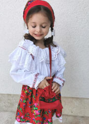 Ie Traditionala Costum Traditional Fetite 1-8 ani ( rosu ) - ietraditionala - 259,00 RON