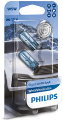 Philips Set 2 Becuri Fara Soclu W5W 12V (Blister) White Vision Ultra Philips (C10953)