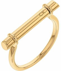 Calvin Klein Minimalista aranyozott gyűrű Elongated Linear 35000024 (Kerület 56 mm)