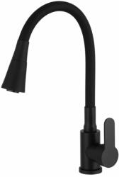 Gamma Flex 3000 Mosogató Álló Csaptelep - Rugalmas, Fekete (BFX-3000BK)