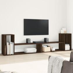 vidaXL 2 db barna tölgy színű szerelt fa TV-szekrény 100 x 30 x 50 cm (840799) - vidaxl