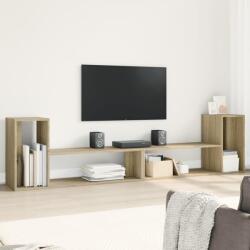 vidaXL 2 db sonoma tölgy színű szerelt fa TV-szekrény 100 x 30 x 50 cm (840795)