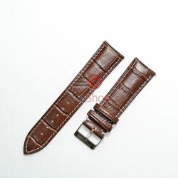 Curea Piero Magli maro închis, cusatură albă, model aligator QR 24mm - 08599903
